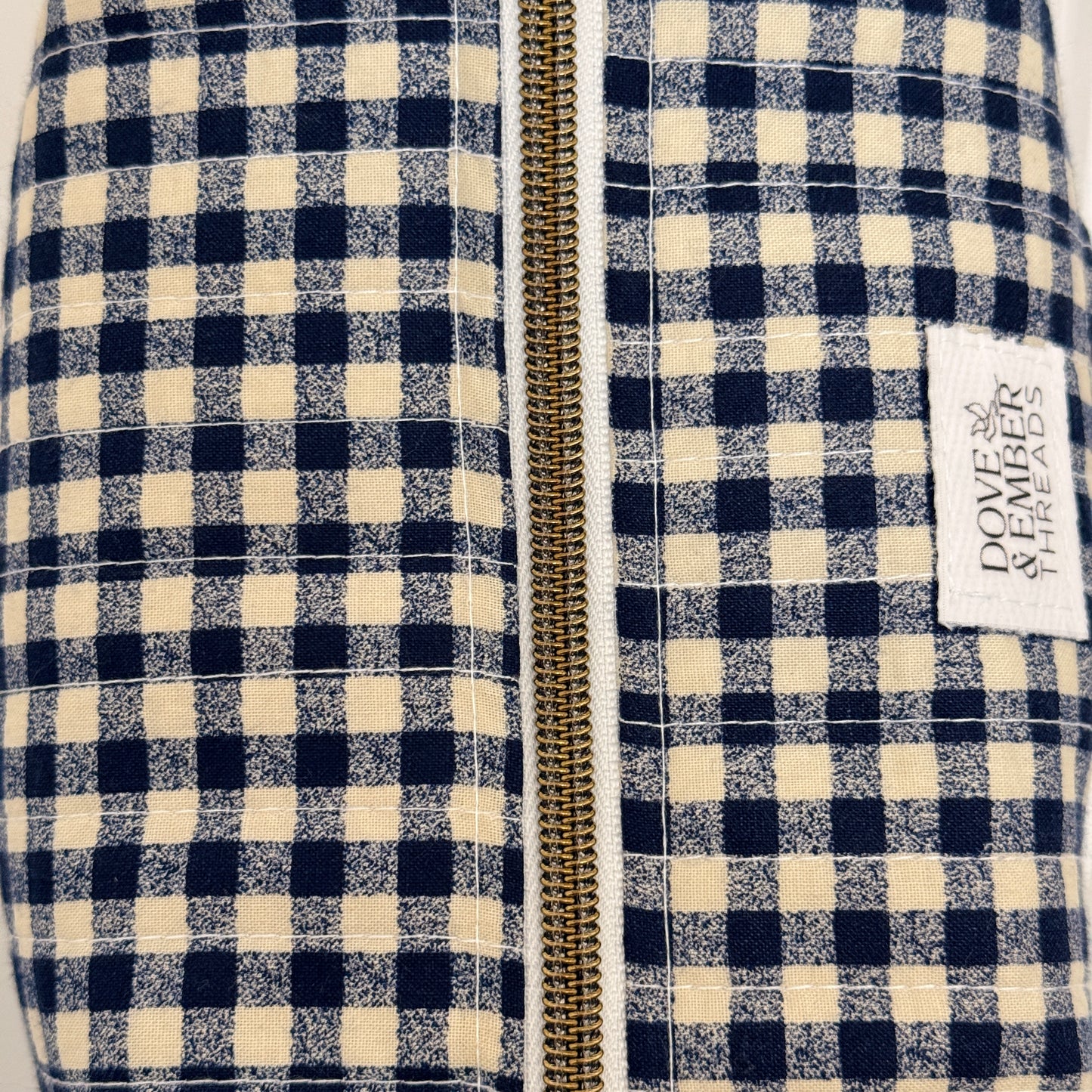 Diaper & Wipe Pouch – Navy Gingham/Soft Fern (Limited)