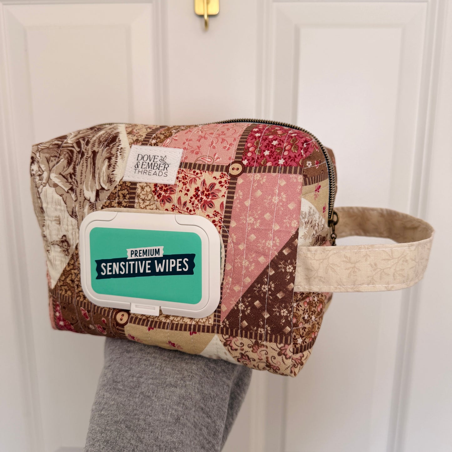 Diaper & Wipe Pouch – Vintage/Soft Fern