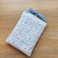 Book & E-Reader Sleeve – Blue Vine/Blue Gingham - Medium - Tie Closure
