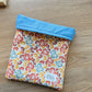 Book & E-Reader Sleeve – Autumn Bloom/Dusty Blue - Medium
