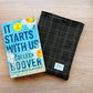 Book & E-Reader Sleeve – Army Green/Yellow Plaid - Medium
