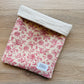Book & E-Reader Sleeve – Roses/Tan Gingham  - Medium